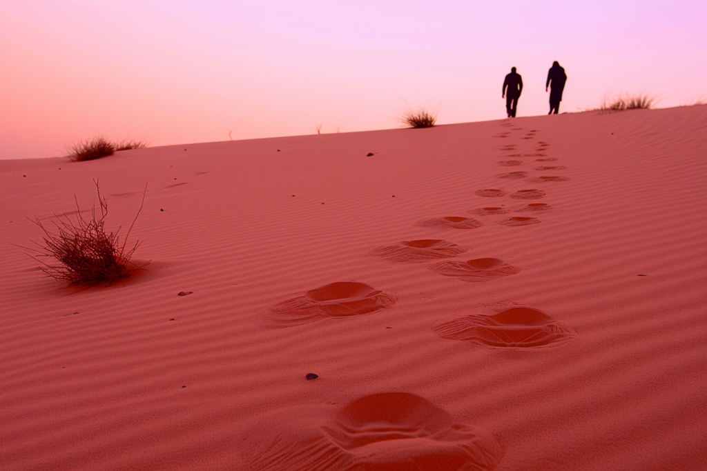 U8221424277 Low Wide Shot Of Dawn In The Sahel Sandy Trail Wi F6432b53 Ee9d 4085 862e 2767c5fa4ea6 0 1 1024x683